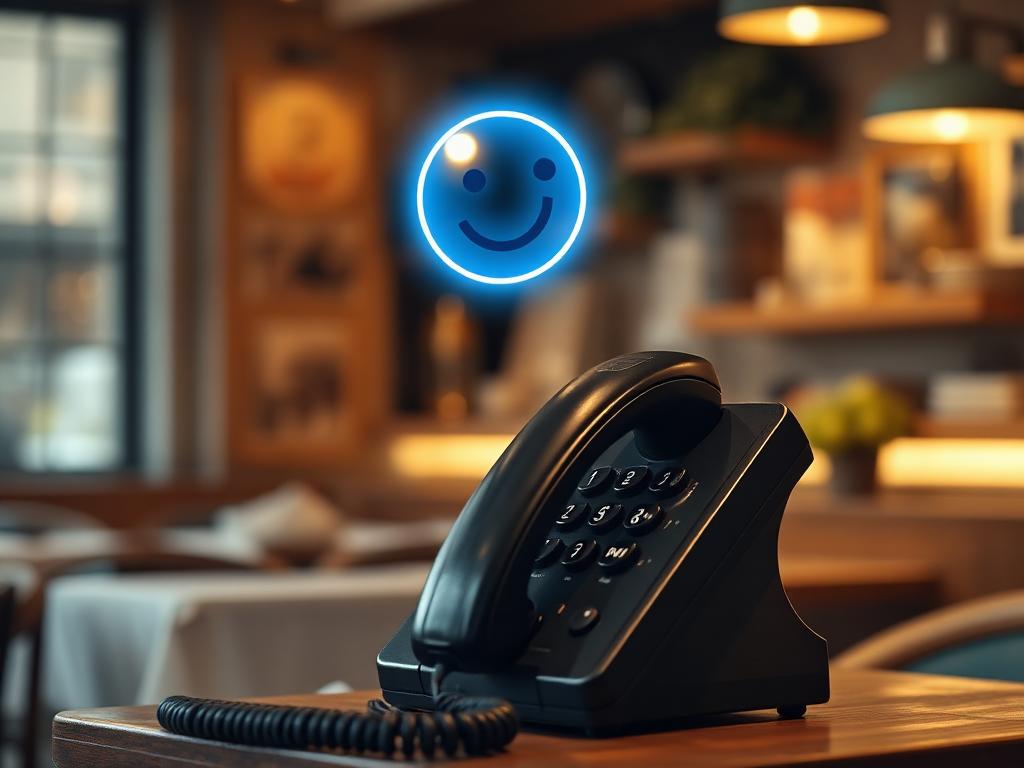 Happy Host answering the restaurant phone.